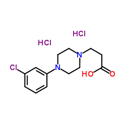 3-[4-(3-Chlorophenyl)-1-piperazinyl]propanoic acid dihydrochloride Structure