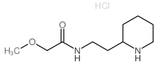 2-Methoxy-N-(2-piperidin-2-yl-ethyl)-acetamide hydrochloride结构式