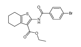 ethyl 2-(4-bromobenzamido)-4,5,6,7-tetrahydrobenzo[b]thiophene-3-carboxylate Structure