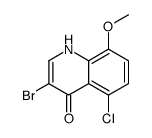 3-Bromo-5-chloro-4-hydroxy-8-methoxyquinoline结构式