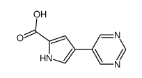 4-Pyrimidin-5-yl-1H-pyrrole-2-carboxylic acid Structure