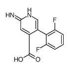 2-amino-5-(2,6-difluorophenyl)pyridine-4-carboxylic acid结构式