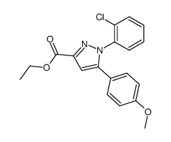 1-(2-chlorophenyl)-5-(4-methoxyphenyl)-1H-pyrazole-3-carboxylic acid ethyl ester结构式