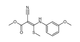 methyl 3-(m-anisidino)-2-cyano-3-methylthioacrylate结构式