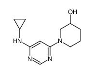 1-(6-Cyclopropylamino-pyrimidin-4-yl)-piperidin-3-ol Structure