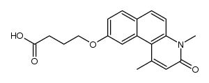 4-(1,4-dimethylbenzo[f]quinolin-3(4H)-on-9-yloxy)butanoic acid Structure