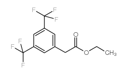 Ethyl 2-(3, 5-bis(trifluoromethyl)phenyl)acetate structure