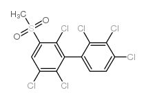 1,2,4-trichloro-5-methylsulfonyl-3-(2,3,4-trichlorophenyl)benzene structure