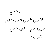 propan-2-yl 2-chloro-5-[(6-methyl-2,3-dihydro-1,4-oxathiine-5-carbothioyl)amino]benzoate结构式