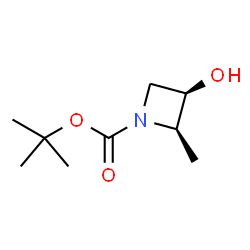 tert-butyl (2R,3R)-3-hydroxy-2-methylazetidine-1-carboxylate结构式