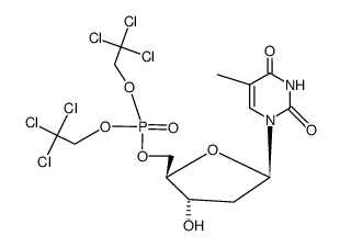 thymidine 5'-(bis(2,2,2-trichloroethyl) phosphate) Structure