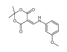 5-[(3-甲氧基苯基氨基)亚甲基]-2,2-二甲基-1,3-二噁烷-4,6-二酮结构式