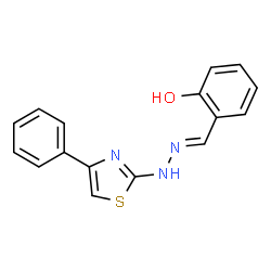 2-((E)-(((E)-4-phenylthiazol-2(3H)-ylidene)hydrazono)methyl)phenol picture