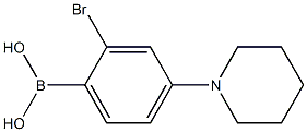 2-Bromo-4-(piperidin-1-yl)phenylboronic acid structure