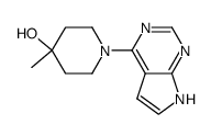 4-Methyl-1-(7H-pyrrolo[2,3-d]pyrimidin-4-yl)-piperidin-4-ol Structure