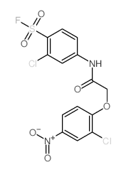 Benzenesulfonylfluoride, 2-chloro-4-[[2-(2-chloro-4-nitrophenoxy)acetyl]amino]-结构式