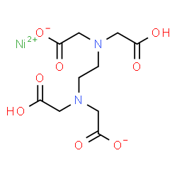 dihydrogen [[N,N'-ethylenebis[N-(carboxymethyl)glycinato]](4-)-N,N',O,O',ON,ON']nickelate(2-) structure