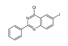 4-氯-6-碘-2-苯基喹唑啉结构式