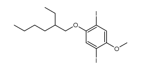 1,4-diiodo-2-methoxy-5-(2-ethylhexyloxy)benzene Structure