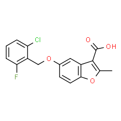 5-((2-chloro-6-fluorobenzyl)oxy)-2-methylbenzofuran-3-carboxylic acid Structure