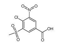 3-methylsulfonyl-4-chloro-5-nitrobenzoic acid Structure