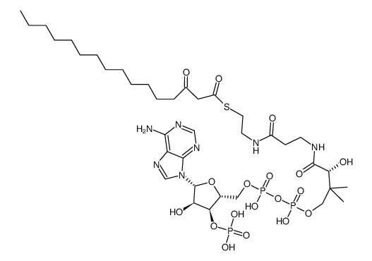 3-oxohexadecanoic acid coenzyme A thioester structure