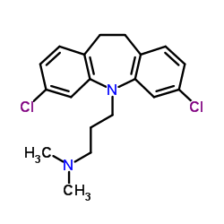 3,7-Dichloro-5-[3-(dimethylamino)propyl]-10,11-dihydro-5H-dibenz[b,f]azepine Structure