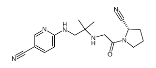 [3-(5-cyano-2-pyridyl)amino-2-methyl-2-propylamino]acetyl-2-pyrrolidinecarbonitrile Structure