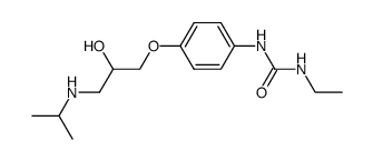 1-Ethyl-3-[4-(2-hydroxy-3-isopropylamino-propoxy)-phenyl]-urea Structure