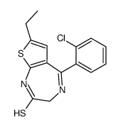 5-(2-氯苯基)-7-乙基-1H-噻吩并[2,3-e][1,4]二氮杂卓-2(3h)-硫酮结构式