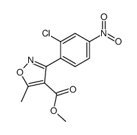 3-(2-chloro-4-nitro-phenyl)-5-methyl-isoxazole-4-carboxylic acid methyl ester Structure