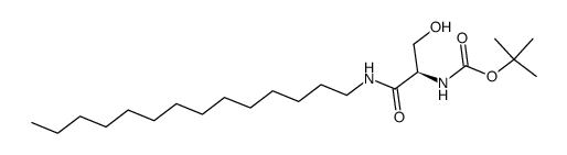 ((R)-2-Hydroxy-1-tetradecylcarbamoyl-ethyl)-carbamic acid tert-butyl ester结构式