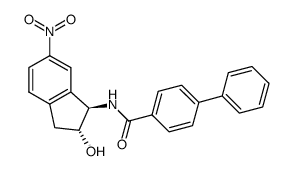 N-((1R,2R)-2-hydroxy-6-nitro-2,3-dihydro-1H-inden-1-yl)-[1,1'-biphenyl]-4-carboxamide结构式