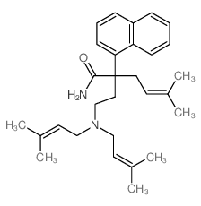 Acetamide, 2-(2-di(3-methyl-2-butenyl)amino)ethyl-2-(3-methyl-2-butenyl)-2-(1-naphthyl)- picture