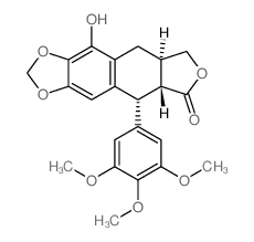 (-)-β-盾叶鬼臼素结构式