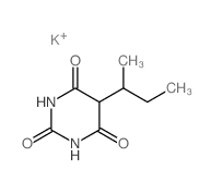 2,4,6(1H,3H,5H)-Pyrimidinetrione, 5-(1-methylpropyl)-, potassium salt (1:1) Structure