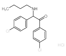 Acetophenone,2-(butylamino)-4'-chloro-2-(p-chlorophenyl)-, hydrochloride (8CI) structure