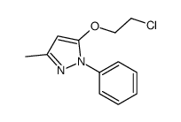 5-(2-Chloroethoxy)-3-methyl-1-phenyl-1H-pyrazole结构式