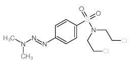 N,N-bis(2-chloroethyl)-4-dimethylaminodiazenyl-benzenesulfonamide结构式