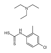 N-(4-chloro-2-methylphenyl)dithiocarbamic acid triethylammonium salt Structure