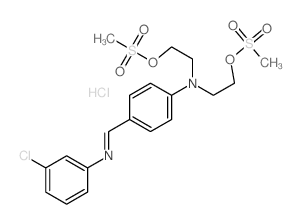 4-[(3-chlorophenyl)iminomethyl]-N,N-bis(2-methylsulfonyloxyethyl)aniline结构式