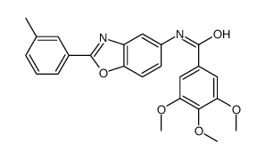 3,4,5-trimethoxy-N-[2-(3-methylphenyl)-1,3-benzoxazol-5-yl]benzamide结构式