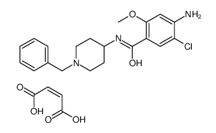 4-amino-N-(1-benzylpiperidin-4-yl)-5-chloro-2-methoxybenzamide,but-2-enedioic acid Structure