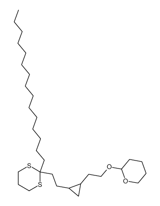 2-(2-{2-[2-(2-Pentadecyl-[1,3]dithian-2-yl)-ethyl]-cyclopropyl}-ethoxy)-tetrahydro-pyran Structure