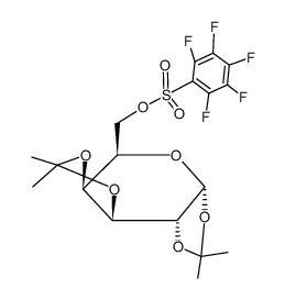 1,2:3,4-Di-O-isopropyliden-6-O-pentaflyl()-α-D-galaktopyranose结构式