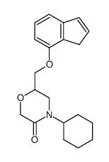 4-cyclohexyl-6-(3H-inden-4-yloxymethyl)-morpholin-3-one Structure