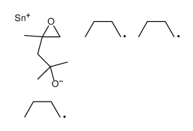 tributyl-[2-methyl-1-(2-methyloxiran-2-yl)propan-2-yl]oxystannane结构式