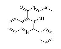 3-methylsulfanyl-6-phenyl-4,6-dihydro-[1,2,4]triazino[1,6-c]quinazolin-1-one结构式