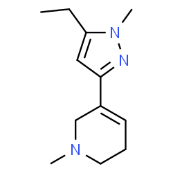 Pyridine, 3-(5-ethyl-1-methyl-1H-pyrazol-3-yl)-1,2,5,6-tetrahydro-1-methyl- (9CI)结构式