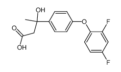 3-(p-2,4-difluorophenoxyphenyl)-3-hydroxybutyric acid Structure